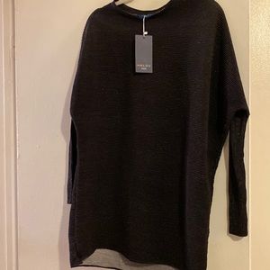 NWT MALOU FEMME Women SWEATER plisse dolmen sleeve size 46